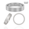 Sterling Silver Flat Wedding Bands with Optional Engraving  (5.0 mm)