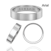 Sterling Silver Flat Wedding Bands with Optional Engraving  (5.0 mm)