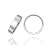 Sterling Silver Flat Wedding Bands with Optional Engraving  (5.0 mm)