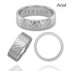 14K White Gold Flat Wedding Bands with Optional Engraving  (6.0 mm)