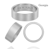 Sterling Silver Flat Wedding Bands with Optional Engraving  (6.0 mm)