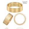 14K Yellow Gold Flat Wedding Bands with Optional Engraving  (6.0 mm)