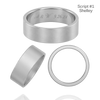 Sterling Silver Flat Wedding Bands with Optional Engraving  (6.0 mm)