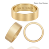 14K Yellow Gold Flat Wedding Bands with Optional Engraving  (6.0 mm)