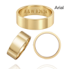 14K Yellow Gold Flat Wedding Bands with Optional Engraving  (6.0 mm)