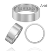 14K White Gold Flat Wedding Bands with Optional Engraving  (6.0 mm)