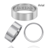Sterling Silver Flat Wedding Bands with Optional Engraving  (8.0 mm)