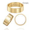 14K Yellow Gold Flat Wedding Bands with Optional Engraving  (6.0 mm)