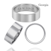 Sterling Silver Flat Wedding Bands with Optional Engraving  (8.0 mm)