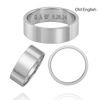 Sterling Silver Flat Wedding Bands with Optional Engraving  (6.0 mm)