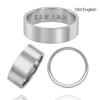 Sterling Silver Flat Wedding Bands with Optional Engraving  (8.0 mm)
