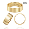 14K Yellow Gold Flat Wedding Bands with Optional Engraving  (6.0 mm)