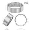 Sterling Silver Flat Wedding Bands with Optional Engraving  (8.0 mm)