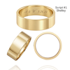 14K Yellow Gold Flat Wedding Bands with Optional Engraving  (6.0 mm)