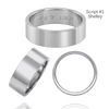 Sterling Silver Flat Wedding Bands with Optional Engraving  (8.0 mm)