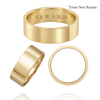 14K Yellow Gold Flat Wedding Bands with Optional Engraving  (6.0 mm)
