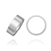 14K White Gold Flat Wedding Bands with Optional Engraving  (6.0 mm)