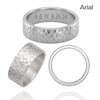 Sterling Silver Flat Wedding Bands with Optional Engraving  (8.0 mm)