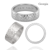 Sterling Silver Flat Wedding Bands with Optional Engraving  (8.0 mm)