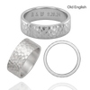 Sterling Silver Flat Wedding Bands with Optional Engraving  (8.0 mm)