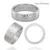 Sterling Silver Flat Wedding Bands with Optional Engraving  (8.0 mm)