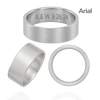 Sterling Silver Flat Wedding Bands with Optional Engraving  (8.0 mm)