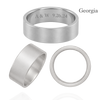 Sterling Silver Flat Wedding Bands with Optional Engraving  (8.0 mm)
