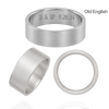 Sterling Silver Flat Wedding Bands with Optional Engraving  (8.0 mm)
