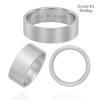 Sterling Silver Flat Wedding Bands with Optional Engraving  (8.0 mm)