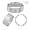 Sterling Silver Flat Wedding Bands with Optional Engraving  (8.0 mm)