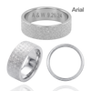Sterling Silver Flat Wedding Bands with Optional Engraving  (8.0 mm)