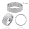 Sterling Silver Flat Wedding Bands with Optional Engraving  (8.0 mm)