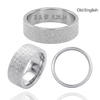 Sterling Silver Flat Wedding Bands with Optional Engraving  (8.0 mm)