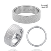 Sterling Silver Flat Wedding Bands with Optional Engraving  (8.0 mm)