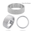 Sterling Silver Flat Wedding Bands with Optional Engraving  (8.0 mm)