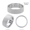 Sterling Silver Flat Wedding Bands with Optional Engraving  (8.0 mm)