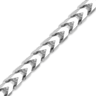 Bulk / Spooled Franco Foxtail Chain in 14K White Gold (1.50 mm - 2.50 mm)