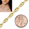 Bulk / Spooled Classic Puffed Mariner Link Semi-Solid Chain in 14K Yellow Gold (3.80 mm - 12.00 mm)