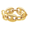 Classic Puffed Mariner Link Hollow Chain Ring in 14K Yellow Gold (Sizes 4-12) (3.8 mm - 8.3 mm)