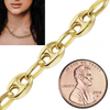 Bulk / Spooled Classic Puffed Mariner Link Semi-Solid Chain in 14K Yellow Gold (3.80 mm - 12.00 mm)