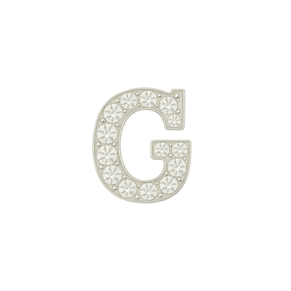 Large Initial Charm with Lab Grown Diamonds Finding in 14K Gold (8 mm)