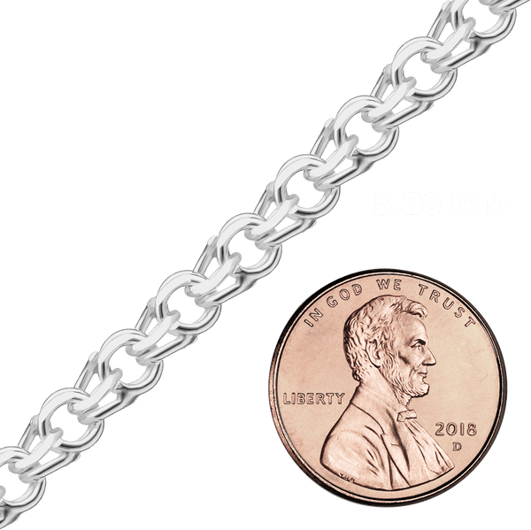 Bulk / Spooled Garibaldi Chain in Sterling Silver (4.40 mm - 12.40 mm)