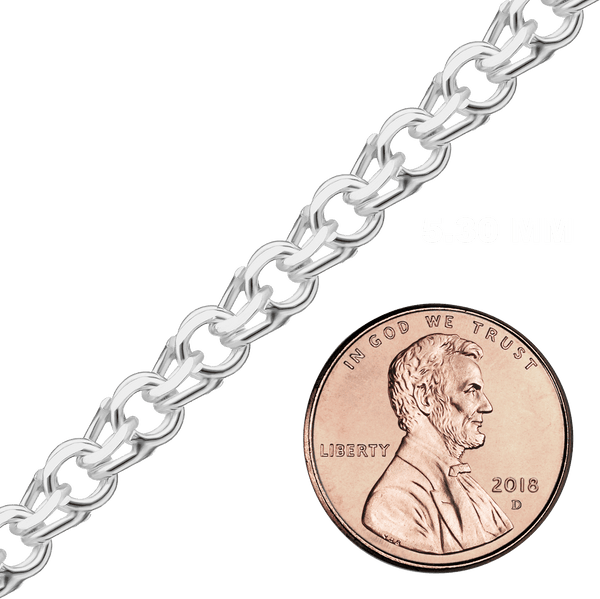 Bulk / Spooled Garibaldi Chain in Sterling Silver (4.40 mm - 7.90 mm)