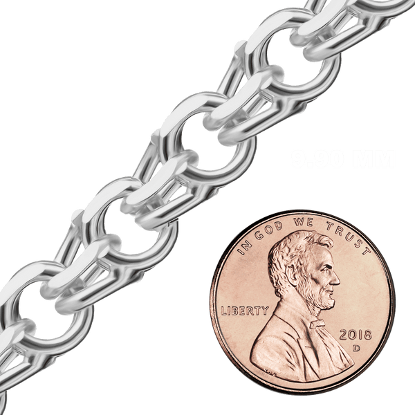 Bulk / Spooled Garibaldi Chain in Sterling Silver (4.40 mm - 12.40 mm)