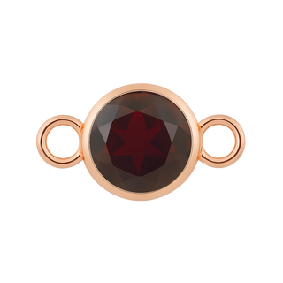 Diamond or Gemstone Bezel Bracelet/Necklace Charm in 14K Pink Gold