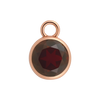 Diamond or Gemstone Bezel Drop Charm in 14K Pink Gold