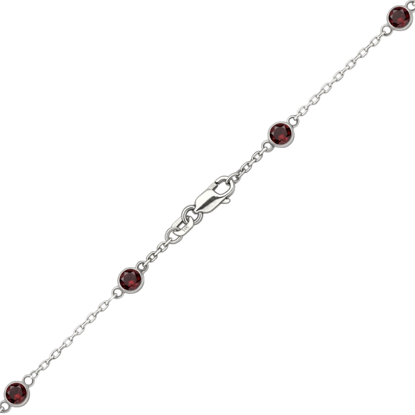 Bulk / Spooled Diamond by the Yard Cable Chain in 14K White Gold (Diamond Bezel: Every 1.5")