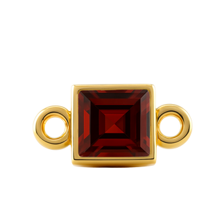 Diamond or Gemstone Square Bezel Bezel/Necklace Charm in 14K Yellow Gold