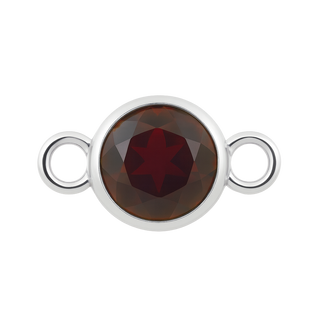 Diamond or Gemstone Bezel Bracelet/Necklace Charm in 14K White Gold