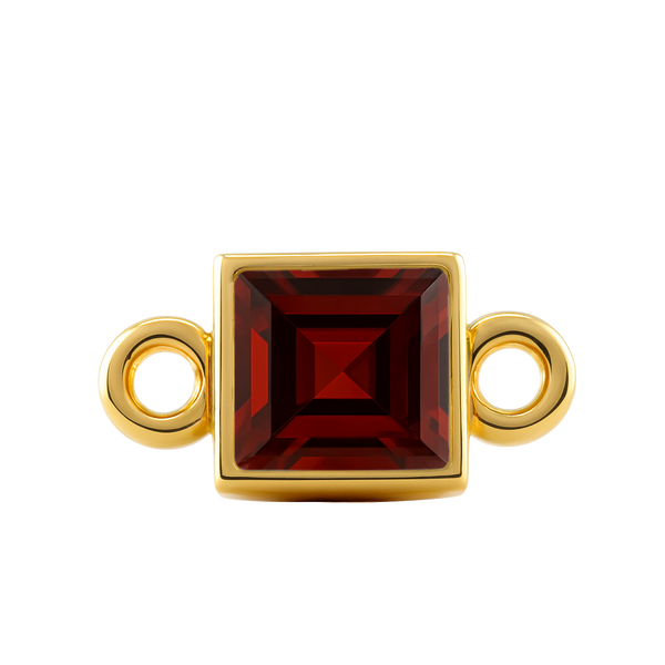 Diamond or Gemstone Square Bezel Bezel/Necklace Charm in 14K Yellow Gold